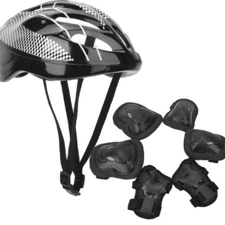 Kit De Casco, Rodillera Y Codera Para Adultos, 7 Piezas