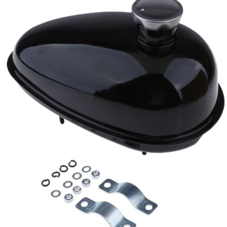 Tanque de gasolina negro de 3L, motor de combustible y aceite de 49-80cc, Scooter de bicicleta motorizado